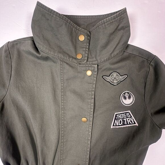 Star Wars Her Universe Military Field Jacket Womens Sz S Utility Cinch Waist - Picture 10 of 10
